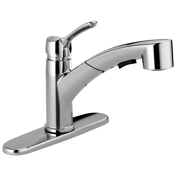 Delta Delta Collins™: Single Handle Tract-Pack Pull-Out Kitchen Faucet