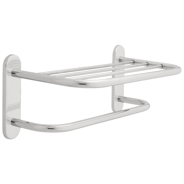 Delta Commercial Other: 18" Brass Towel Shelf with One Bar, Concealed Mounting