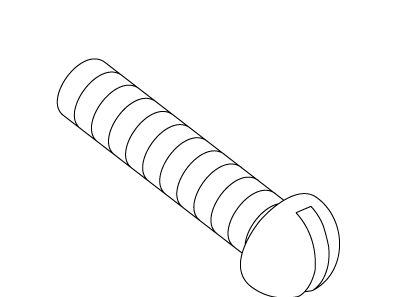 KOHLER K-49897 Lifter Adj. Screw 10 - 24 Slotted Round