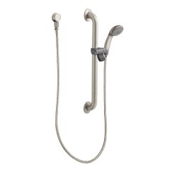 Moen 52224GBM15 Commercial Hand Shower with 24" Slide Bar/Grab Bar in Classic Brushed Nickel