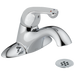 Delta 523LF-TGMHDF Center Set Bathroom Faucet with Diamond Seal Technology - Free Drain Assembly