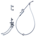 Commercial 54T1 54T1434A Wall-Mount Bedpan Cleanser Double-Pedal Mixing Valve - Chrome