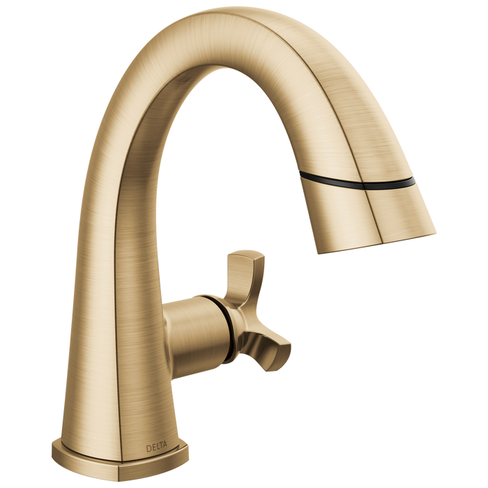 Delta Stryke: Single Handle Pull Down Bathroom Faucet