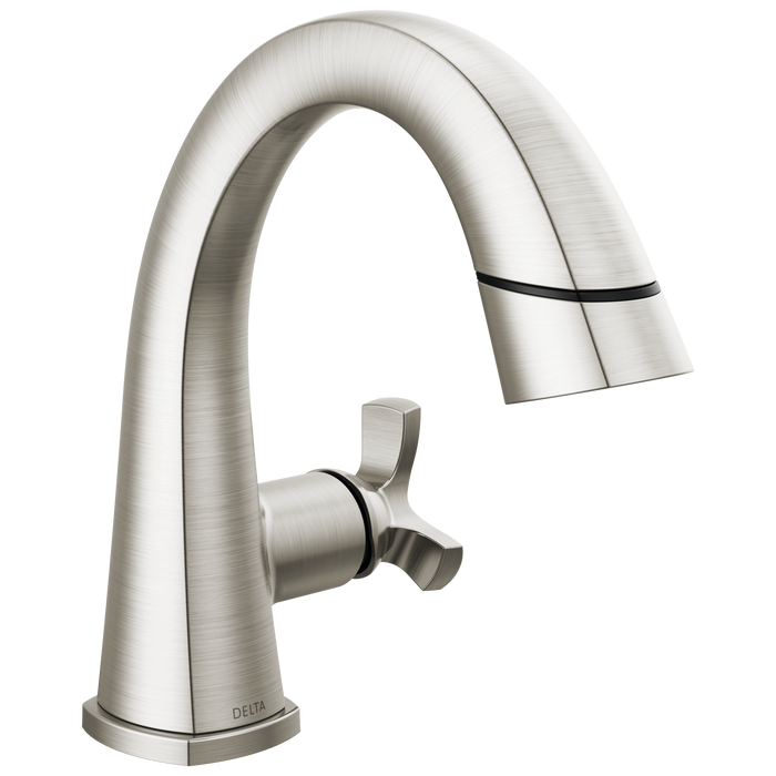 Delta Stryke: Single Handle Pull Down Bathroom Faucet