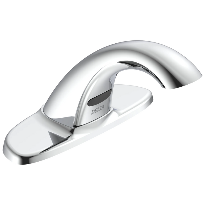 Commercial HDF 591 Battery Electronic Lav Faucet, VR 0.5 GPM, L/Grid Strainer - Chrome