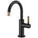 Brizo Litze 61343LF Beverage Faucet with Arc Spout and Knurled Handle - Matte Black/Luxe Gold