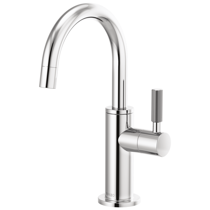 Brizo Litze 61343LF Beverage Faucet with Arc Spout and Knurled Handle - Chrome