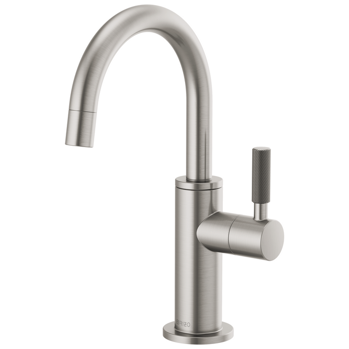 Brizo Litze 61343LF Beverage Faucet with Arc Spout and Knurled Handle - Stainless
