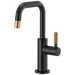 Brizo Litze 61353LF-C Beverage Faucet with Square Spout and Knurled Handle - Matte Black/Luxe Gold