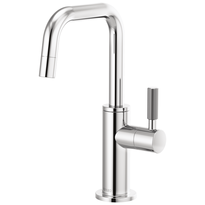 Brizo Litze 61353LF-C Beverage Faucet with Square Spout and Knurled Handle - Chrome