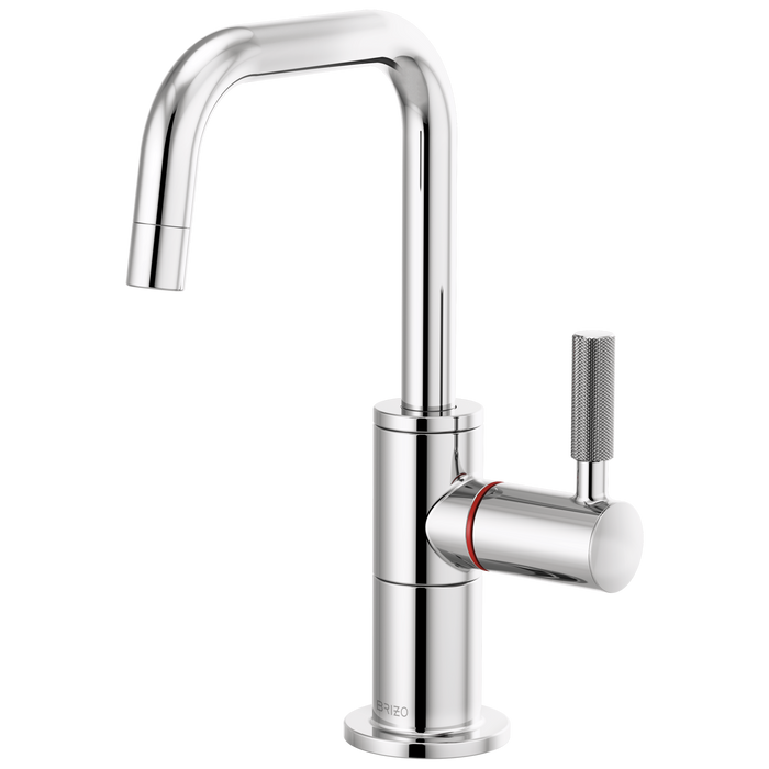 Brizo Litze 61353LF Instant Hot Faucet with Square Spout and Knurled Handle - Chrome