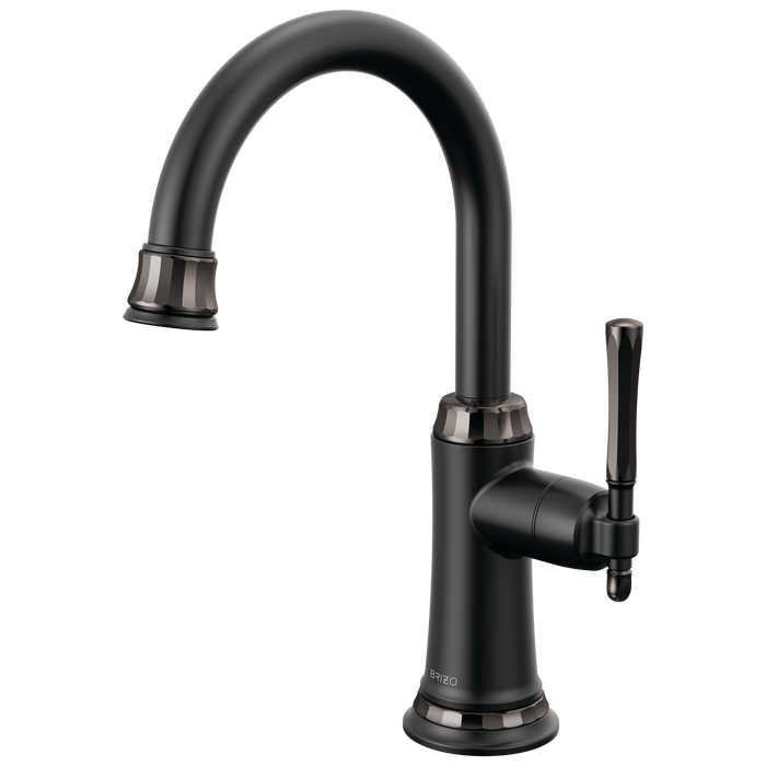 Brizo Tulham 61358LF Beverage Faucet - Matte Black / Brilliance Black Onyx