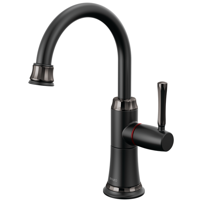 Brizo Tulham 61358LF Instant Hot Faucet - Matte Black / Brilliance Black Onyx
