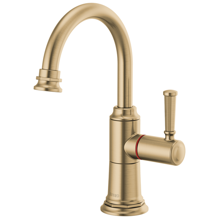 Brizo Rook 61374LF-H Instant Hot Faucet with Arc Spout - Luxe Gold