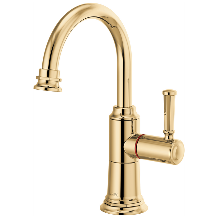 Brizo Rook 61374LF-H Instant Hot Faucet with Arc Spout - Polished Gold