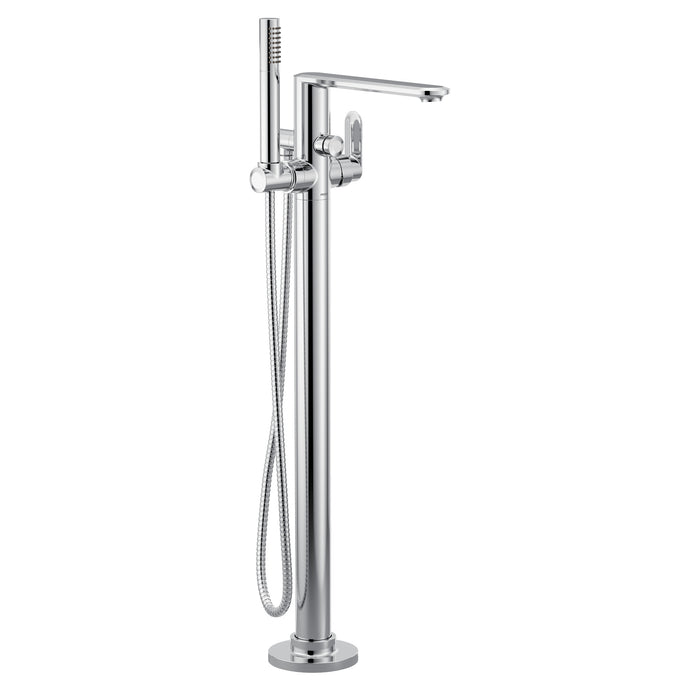 one-handle tub filler includes hand shower
