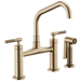 Brizo Brizo Litze: Bridge Faucet with Angled Spout and Knurled Handle