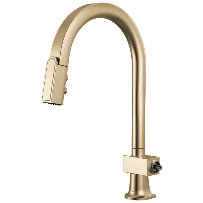 Brizo Frank Lloyd Wright 63022LF Pull-Down Kitchen Faucet with Arc Spout - Less Handle - Luxe Gold