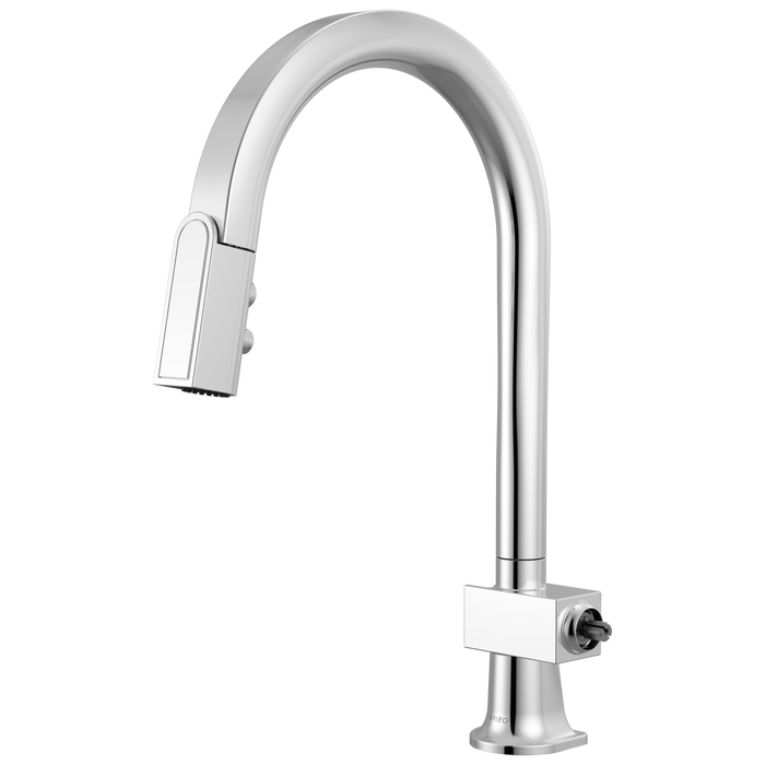 Brizo Frank Lloyd Wright 63022LF Pull-Down Kitchen Faucet with Arc Spout - Less Handle - Chrome