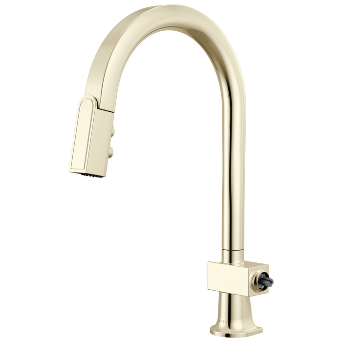 Brizo Frank Lloyd Wright 63022LF Pull-Down Kitchen Faucet with Arc Spout - Less Handle - Polished Nickel