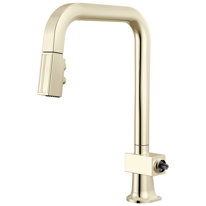 Brizo Frank Lloyd Wright 63023LF Pull-Down Kitchen Faucet with Square Spout - Less Handle - Polished Nickel