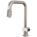 Brizo Frank Lloyd Wright 63023LF Pull-Down Kitchen Faucet with Square Spout and Wood/Concrete Wand - Less Handle - Stainless / Wood