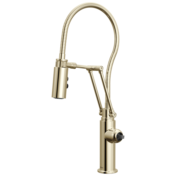 Articulating Kitchen Faucet with Finished Hose - Less Handle