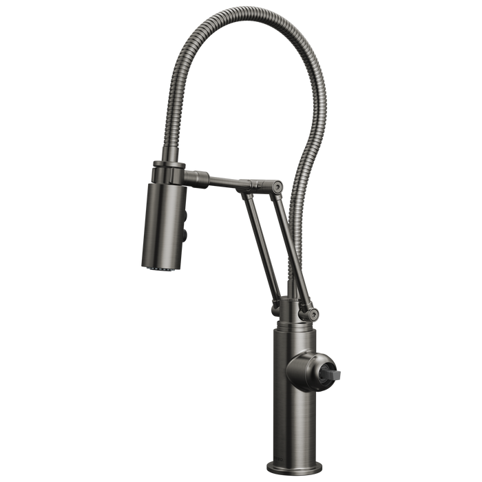 Articulating Kitchen Faucet with Finished Hose - Less Handle