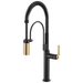 Brizo Litze 63344LF Semi-Professional Kitchen Faucet - Industrial Handle - Matte Black/Luxe Gold
