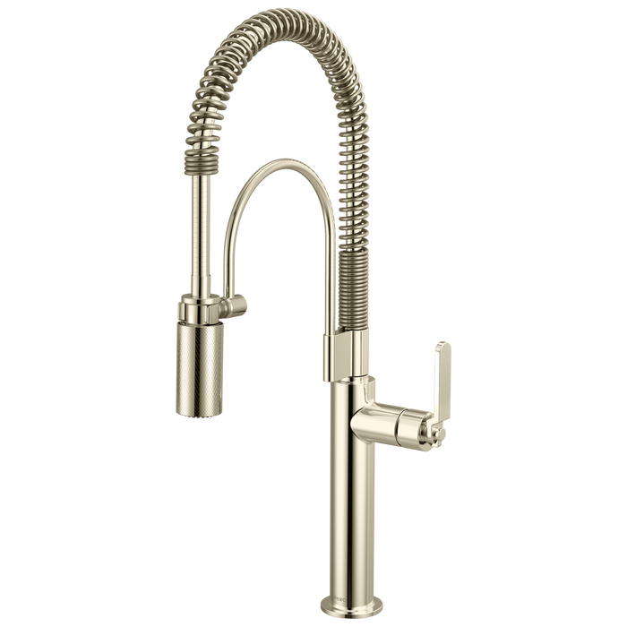 Brizo Litze 63344LF Semi-Professional Kitchen Faucet - Industrial Handle - Polished Nickel