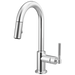 Brizo Litze 63943LF Pull-Down Prep Faucet with Arc Spout - Knurled Handle - Chrome