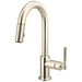 Brizo Litze 63943LF Pull-Down Prep Faucet with Arc Spout - Knurled Handle - Polished Nickel