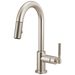 Brizo Litze 63943LF Pull-Down Prep Faucet with Arc Spout - Knurled Handle - Stainless