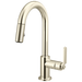 Brizo Litze 63944LF Pull-Down Prep Faucet with Arc Spout - Industrial Handle - Polished Nickel