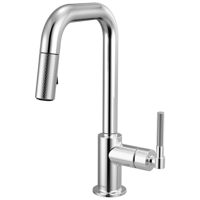 Brizo Litze 63953LF Pull-Down Prep Faucet with Square Spout - Knurled Handle - Chrome