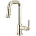 Brizo Litze 63953LF Pull-Down Prep Faucet with Square Spout - Knurled Handle - Polished Nickel