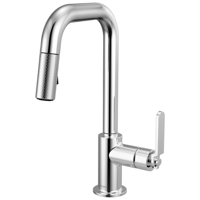 Brizo Litze 63954LF Pull-Down Prep Faucet with Square Spout - Industrial Handle - Chrome