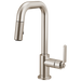 Brizo Litze 63954LF Pull-Down Prep Faucet with Square Spout - Industrial Handle - Stainless