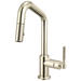 Brizo Litze 63963LF Pull-Down Prep Faucet with Angle Spout - Knurled Handle - Polished Nickel