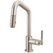 Brizo Litze 63963LF Pull-Down Prep Faucet with Angle Spout - Knurled Handle - Stainless