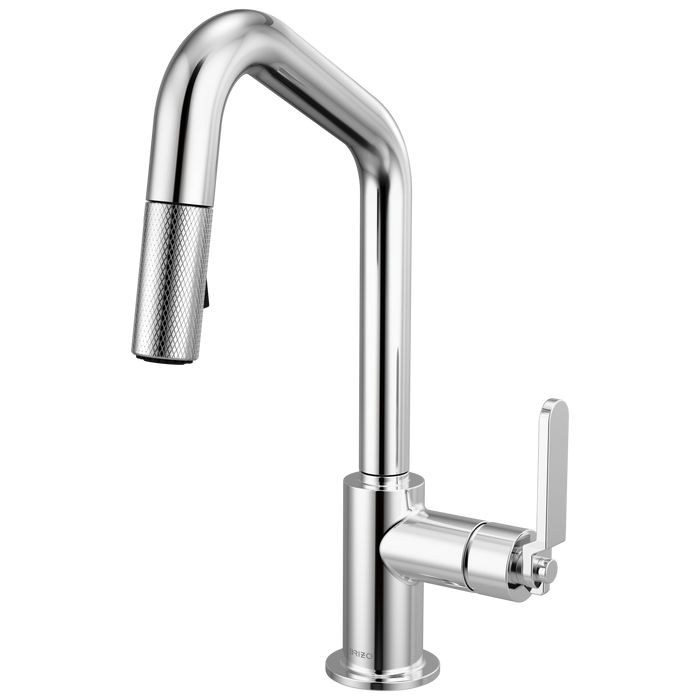 Brizo Litze 63964LF Pull-Down Prep Faucet with Angle Spout - Industrial Handle - Chrome