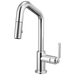 Brizo Litze 63964LF Pull-Down Prep Faucet with Angle Spout - Industrial Handle - Chrome