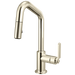 Brizo Litze 63964LF Pull-Down Prep Faucet with Angle Spout - Industrial Handle - Polished Nickel