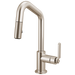 Brizo Litze 63964LF Pull-Down Prep Faucet with Angle Spout - Industrial Handle - Stainless