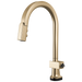 Brizo Frank Lloyd Wright 64022LF SmartTouch Pull-Down Kitchen Faucet with Arc Spout - Less Handle - Luxe Gold