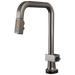 Brizo Frank Lloyd Wright 64023LF SmartTouch Pull-Down Kitchen Faucet with Square Spout and Wood/Concrete Wand - Less Handle - Brilliance Black Onyx
