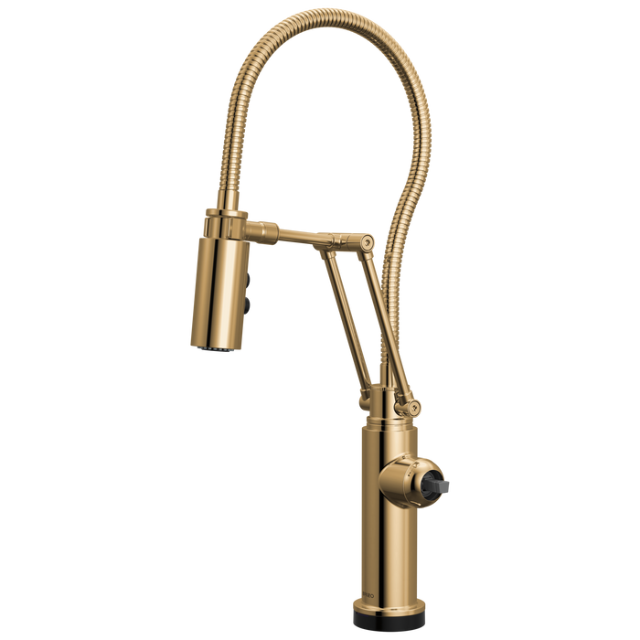 SmartTouch Articulating Kitchen Faucet with Finished Hose - Less Handle