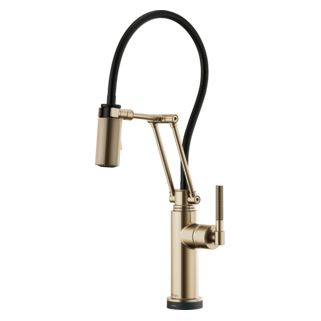 Brizo Litze: SmartTouch Articulating Kitchen Faucet with Knurled Handle