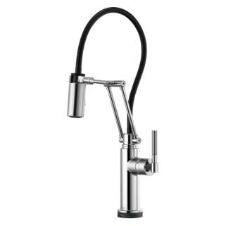 Brizo Litze: SmartTouch Articulating Kitchen Faucet with Knurled Handle