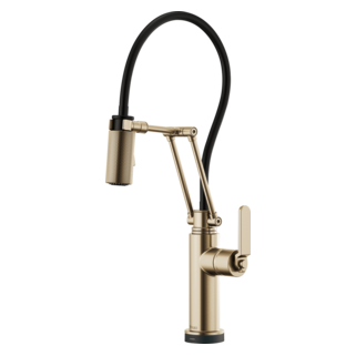 Brizo Litze: SmartTouch Articulating Kitchen Faucet with Industrial Handle